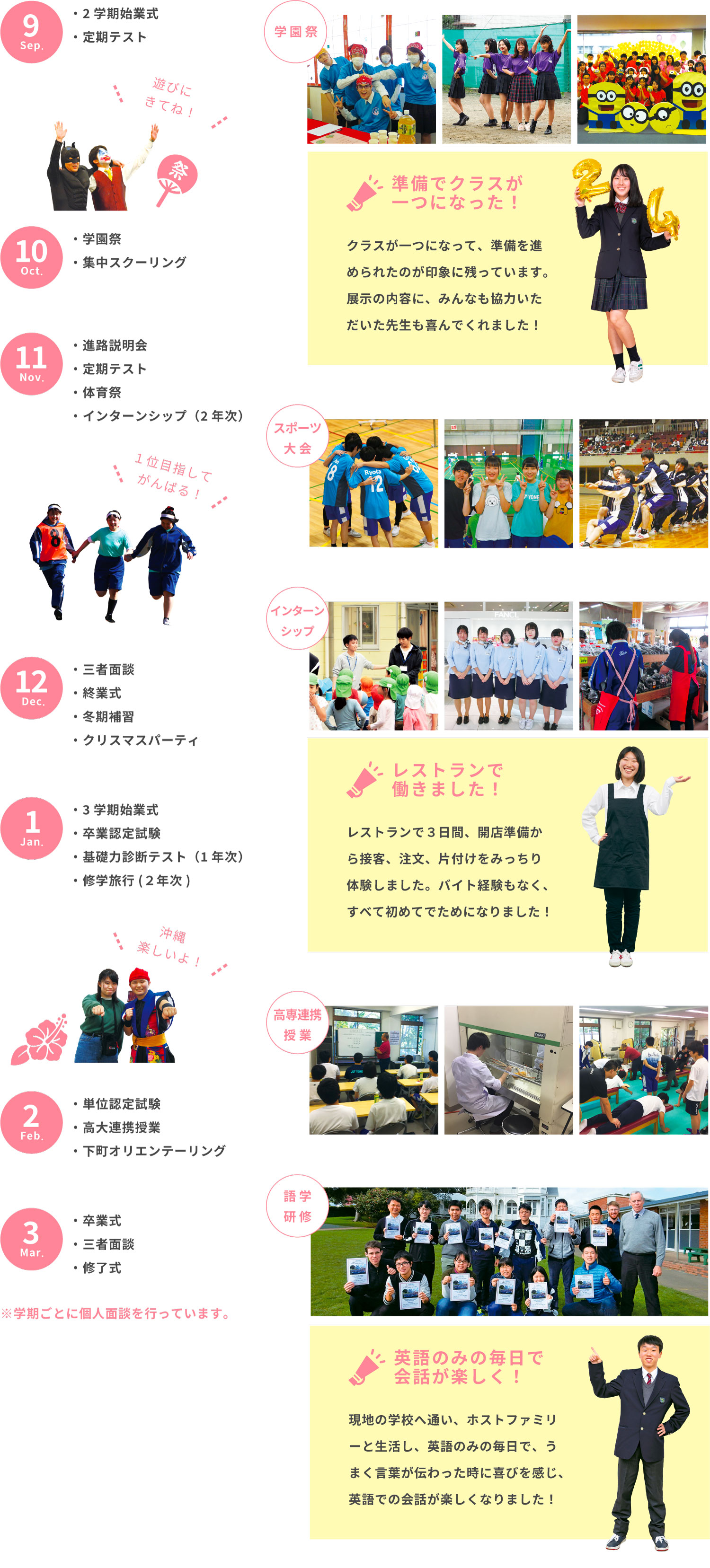 年間の学校行事